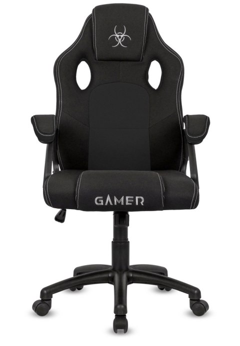 Krzesło gamingowe materiałowe Tkanina FOT-421-CZERN