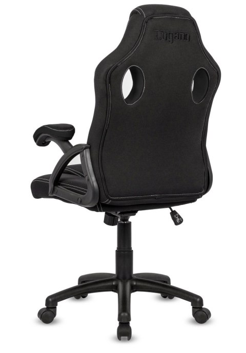 Krzesło gamingowe materiałowe Tkanina FOT-421-CZERN