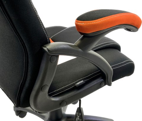 Fotel gamingowy pomarańczowy Tkanina FOT-421-POM