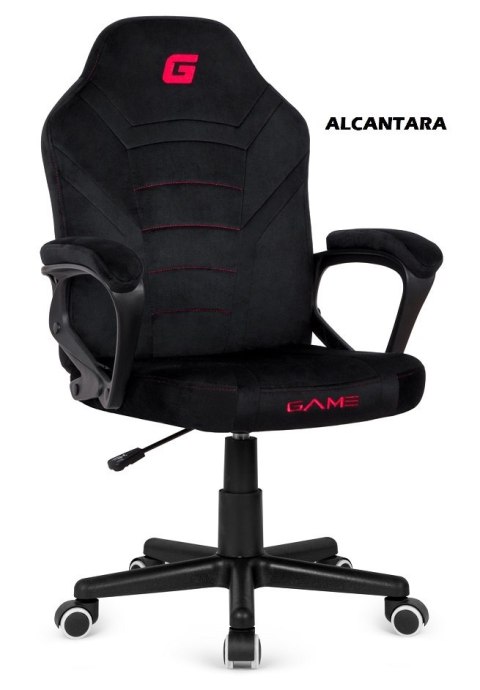 Fotel biurowy gamingowy Alcantara FOT-437-CZERN