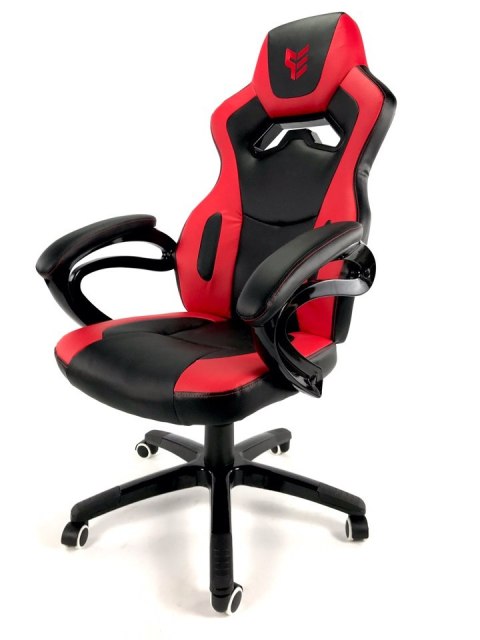 Fotel gamingowy czerwono czarny Ekoskóra FOT-442-CZERWO