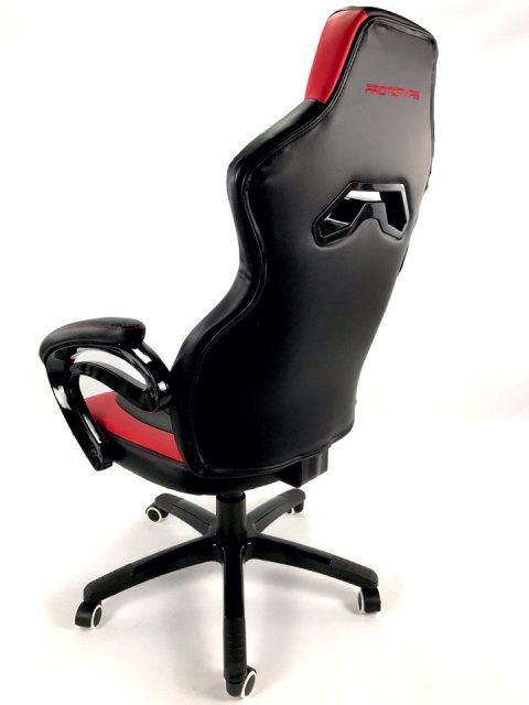 Fotel gamingowy czerwono czarny Ekoskóra FOT-442-CZERWO