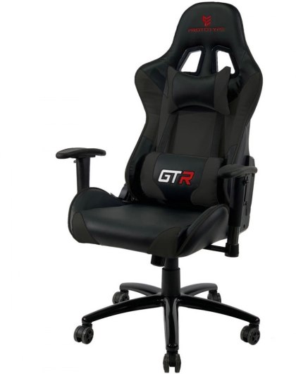 Fotel ergonomiczny gamingowy Ekoskóra FOT-440-CZERN