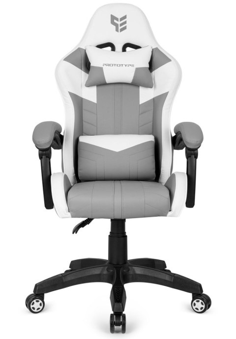 Krzesło gamingowe białe Ekoskóra FOT-431-BIEL-SZAR