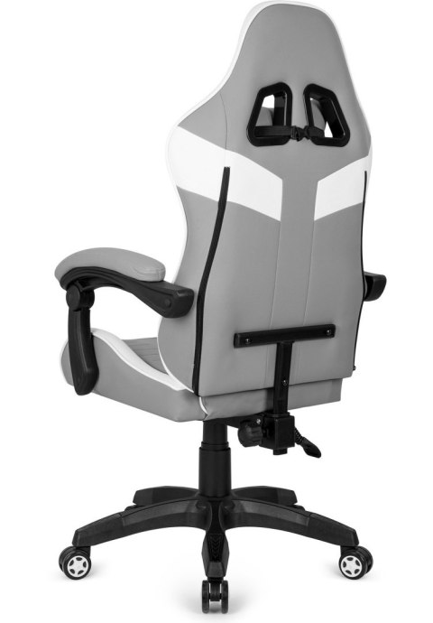 Krzesło gamingowe białe Ekoskóra FOT-431-BIEL-SZAR