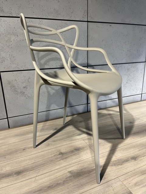 Krzesło ażurowe plastikowe KRZE-1941-SZAR
