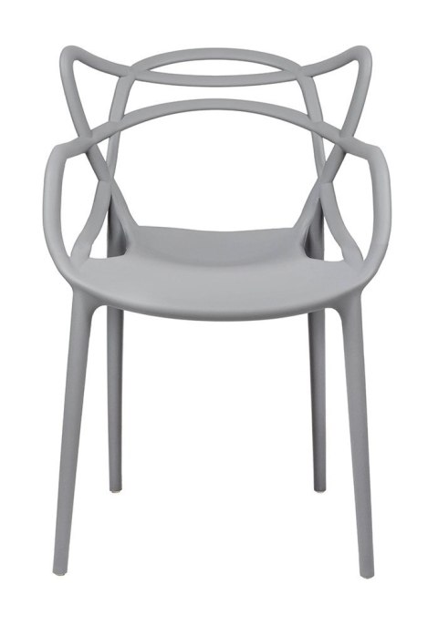 Krzesło ażurowe plastikowe KRZE-1941-SZAR