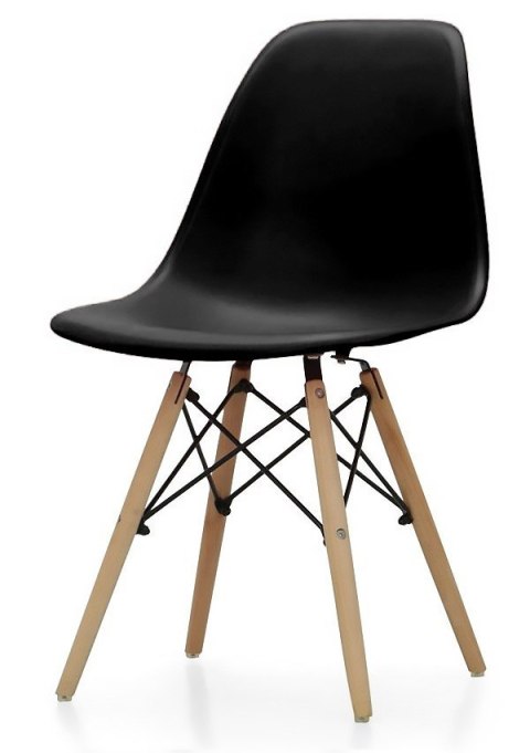 Czarne krzesło do jadalni KRZE-1901-CZERN