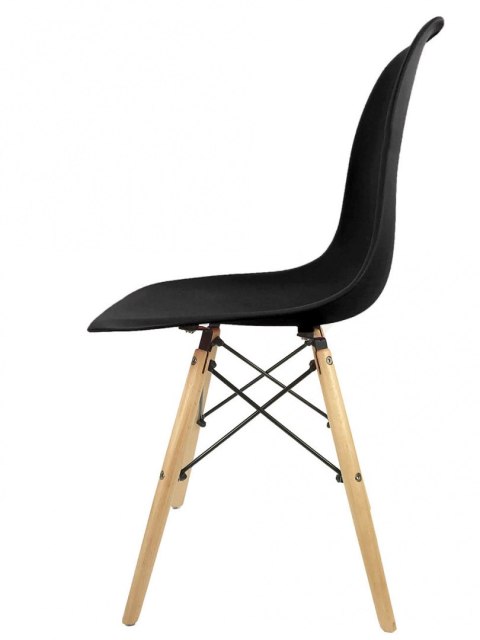 Czarne krzesło do jadalni KRZE-1901-CZERN