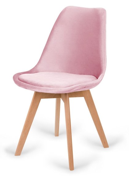 Krzesło welurowe różowe KRZE-1907-ROZ