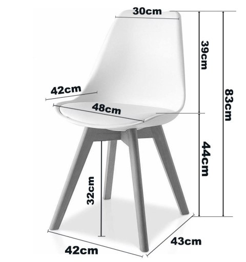 Krzesło w stylu skandynawskim KRZE-1903-BIEL