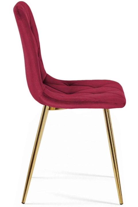 Krzesło tapicerowane ze złotymi nogami Velvet KRZE-1924-BORD
