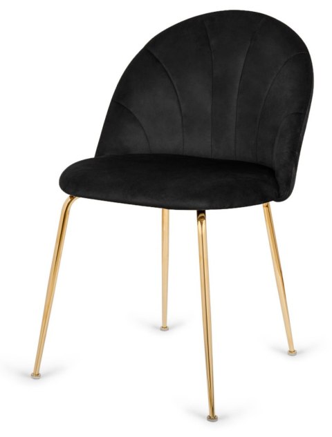 Krzesło czarne do salonu Velvet KRZE-1922-CZERN