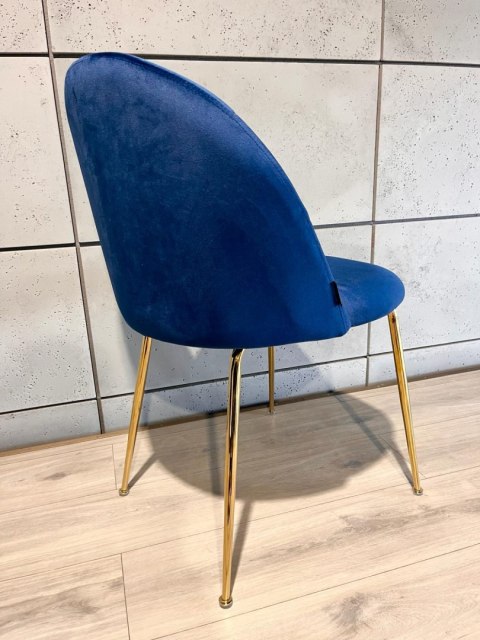 Krzesło niebieskie tapicerowane Velvet KRZE-1922-NIEB-C