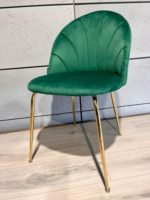 Zielone krzesło tapicerowane Velvet KRZE-1922-ZIEL