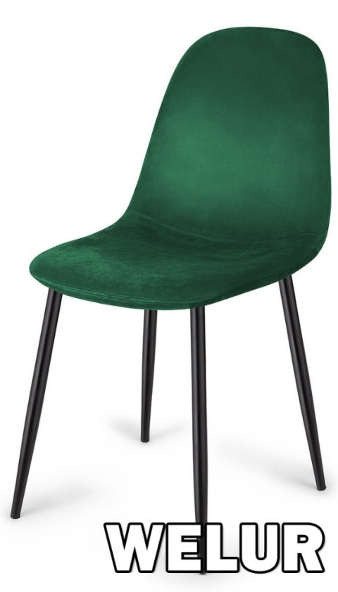 Krzesło zielone tapicerowane Velvet KRZE-1925-ZIEL