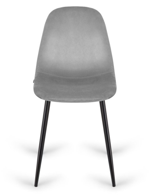 Krzesło szare z czarnymi nogami Velvet KRZE-1925-SZAR