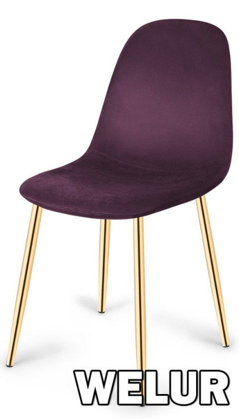 Krzesło fiolet Velvet KRZE-1926-FIOL