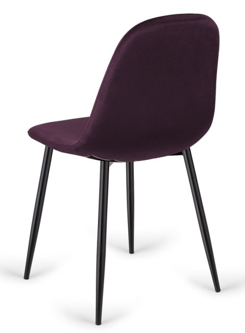 Krzesło tapicerowane fioletowe Velvet KRZE-1925-FIOL