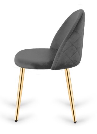 Krzesło designerskie Velvet KRZE-1914-SZAR-C