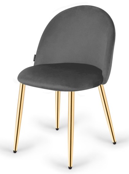 Krzesło designerskie Velvet KRZE-1914-SZAR-C