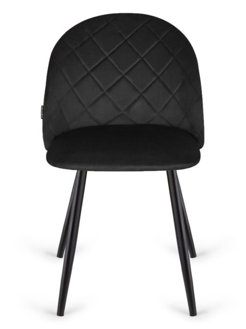 Krzesło czarne nowoczesne Velvet KRZE-1915-CZERN