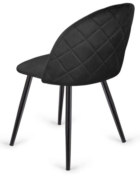 Krzesło czarne nowoczesne Velvet KRZE-1915-CZERN