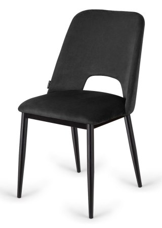 Czarne krzesło welur Velvet KRZE-1919-CZERN