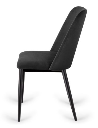 Czarne krzesło welur Velvet KRZE-1919-CZERN