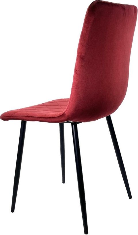 Krzesło tapicerowane bordowe Velvet KRZE-1930-BORD