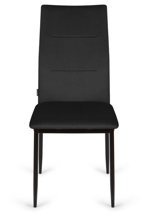 Krzeslo czarne welur Velvet KRZE-1910-CZERN