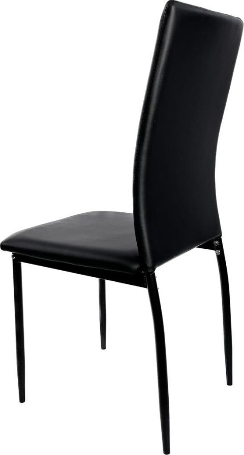 Krzesło tapicerowane czarne Ekoskóra KRZE-1938-CZERN