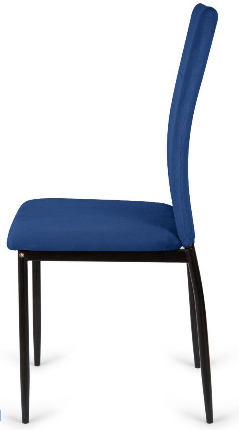 Krzesło tapicerowane na metalowych nogach Velvet KRZE-1910-NIEB