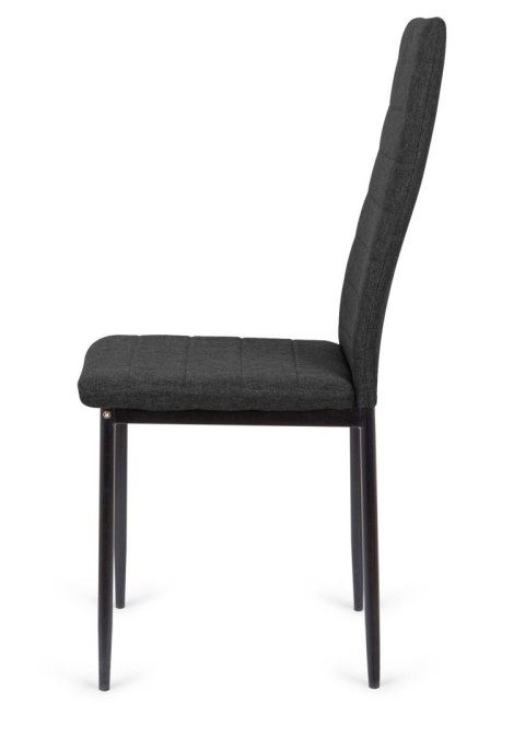 Krzesło czarne tapicerowane Tkanina KRZE-1909-CZERN