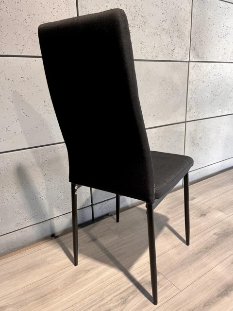 Krzesło czarne tapicerowane Tkanina KRZE-1909-CZERN
