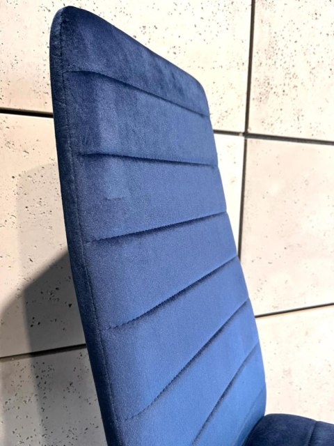 Krzesło tapicerowane niebieskie Velvet KRZE-1908-NIEB