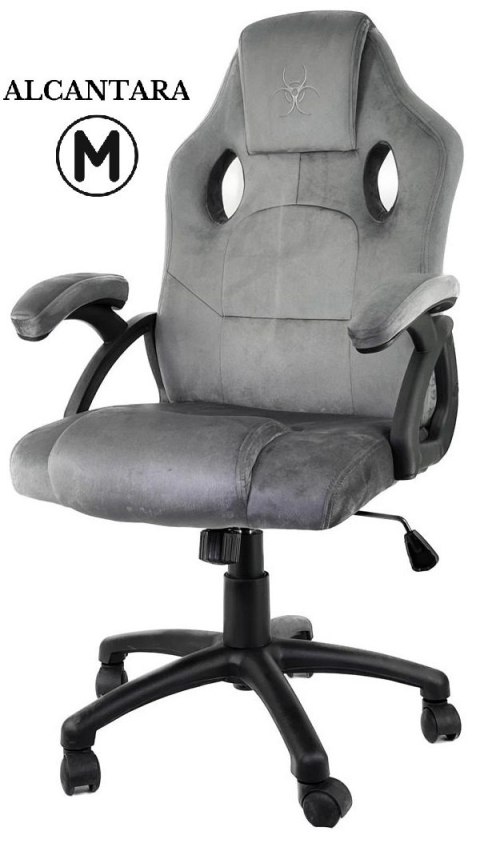 Krzesło gamingowe szare Alcantara FOT-422-SZAR