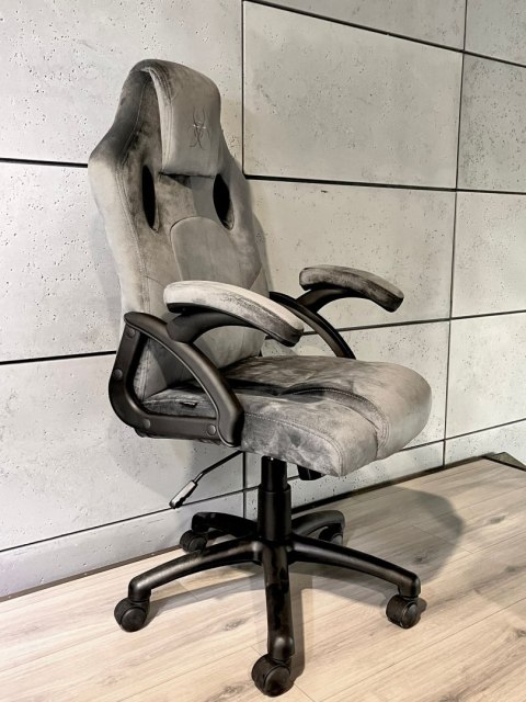 Krzesło gamingowe szare Alcantara FOT-422-SZAR
