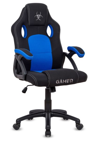 Krzesło gamingowe niebieskie Tkanina FOT-421-NIEB