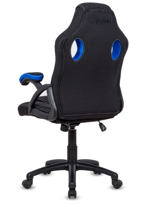 Krzesło gamingowe niebieskie Tkanina FOT-421-NIEB