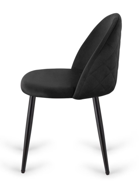 Krzesło tapicerowane w kolorze czarnym Velvet KRZE-1913-CZERN