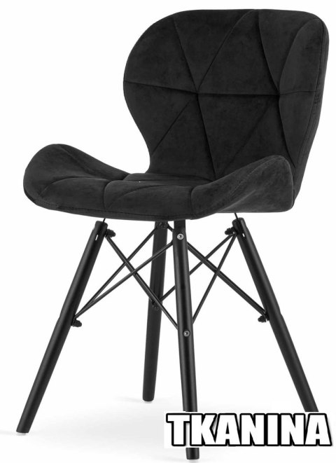 Czarne krzesło welurowe Velvet KRZE-1912-CZERN