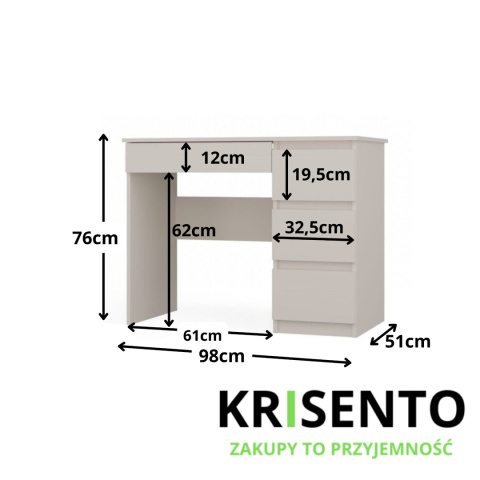 Biurko kaszmirowe BIUR-706-KASZ-P