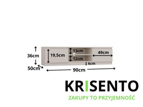 Szafka rtv kaszmir 140cm RTV-502-KASZ