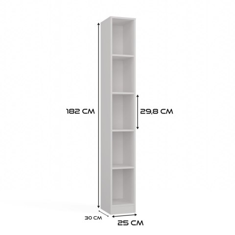 Regał 25 cm szerokości RE-1441-BIEL-MAT