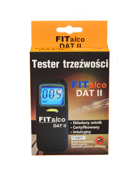 Alkomat FitAlco Dat II +5 ustników Cyfrowy LCD LED