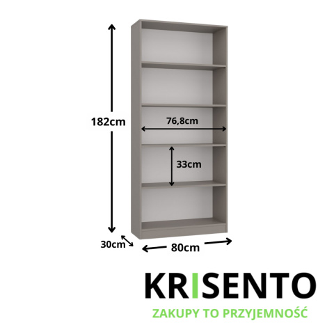 Regał na książki w salonie RE-1404-GLI