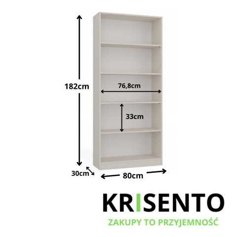 Regał półkowy 80cm RE-1404-KASZ