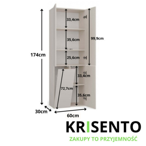 Słupek do łazienki 60 cm LAZ-1320-KASZ