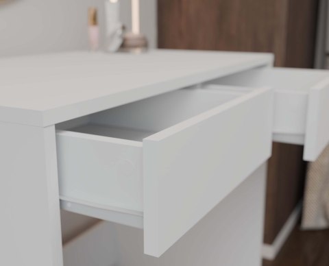 Biurko 80 cm BIUR-729-BIEL-MAT